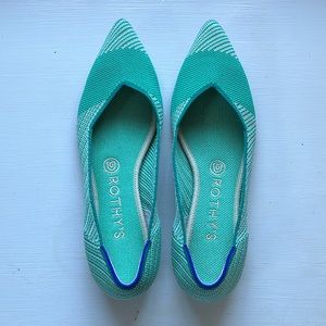 Rothy’s the Point Teal size 8.5 women’s